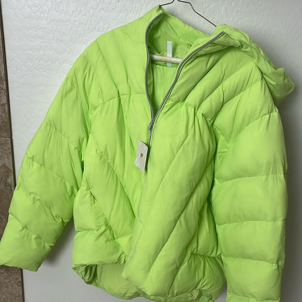 Brand new with tags, Fabletics neon puffer coat